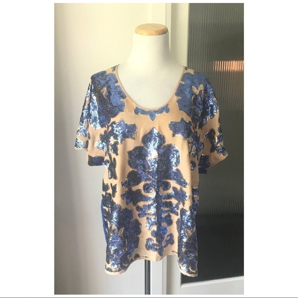 Tracy Reese for Target sequin shirt sleeve blouse